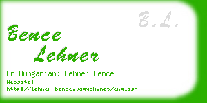 bence lehner business card